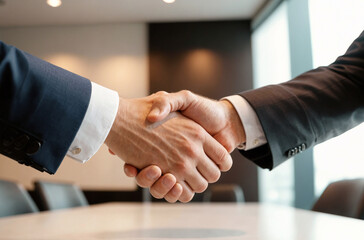business people shaking hands in a meeting