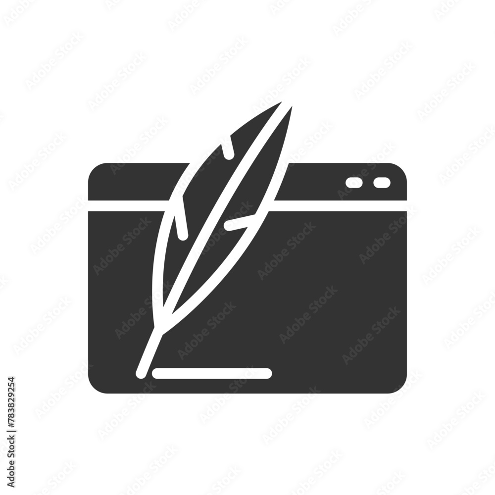 Poster edit glyph vector icon isolated on white background. edit glyph vector icon for web, mobile and ui d