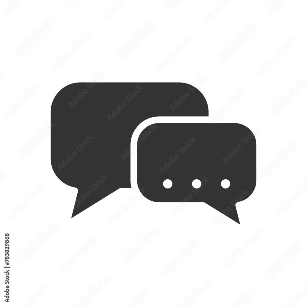 Poster chat glyph vector icon isolated on white background. chat glyph vector icon for web, mobile and ui d