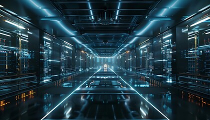 supercomputer facility designed to enhance AI capabilities - obrazy, fototapety, plakaty