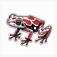 Poison dart frog sticker style