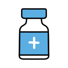 medicine bottle - set of pharmacy icons that include symbols for medicine, bandages, medication, prescriptions, treatments, health, and syringes, in vector format for easy customization