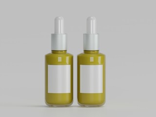 Dropper bottle 3d illustration with white background 