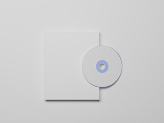CD box 3d illustration isolated on white background 