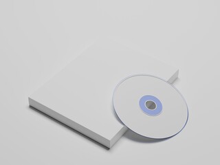 CD box 3d illustration isolated on white background 