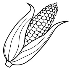 corn on a white background