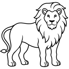 lion cartoon isolated on white