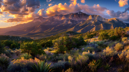 Sunset Serenade: A Majestic Display of New Mexico's Mountain Ranges