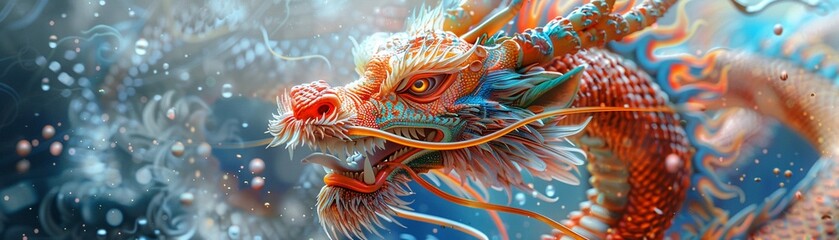7yearold boys colorful drawing of a dragon with a gun by Water Droplets Frozen in Midair Russell Dongjun Lu