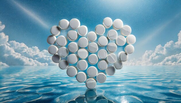 Generated image of heart of pills