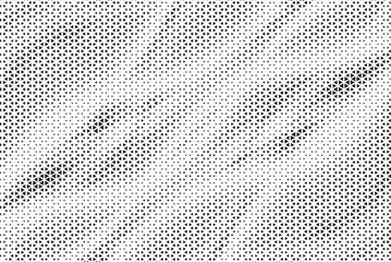 Triangle Shapes Vector Abstract Geometric Technology Oscillation Wave Isolated on Light Background. Halftone Triangular Retro Simple Pattern. Minimal 80s Style Dynamic Tech Wallpaper	