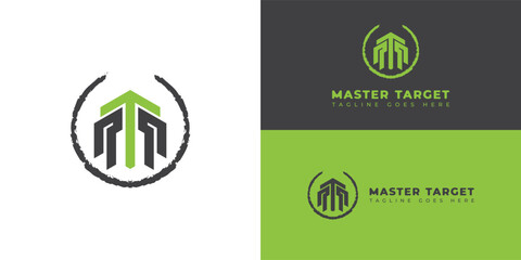 Abstract initial letter MT or TM logo in black and green color isolated on multiple background colors. The logo is suitable for fashion and clothing company logo icons to design inspiration templates.
