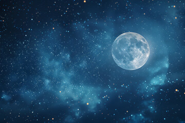 Fototapeta na wymiar Dance of Constellations: A Celestial Symphony Under the Moonlit Sky - NFT Artwork