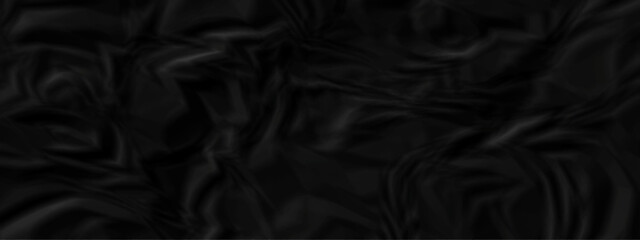 Black paper crumpled texture. black fabric crushed textured crumpled.	
