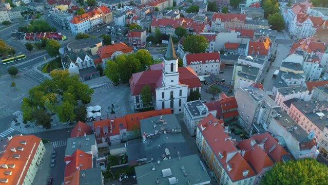 Old Town Zielona Gora Stare Miasto Ratusz Rynek Aerial View Poland