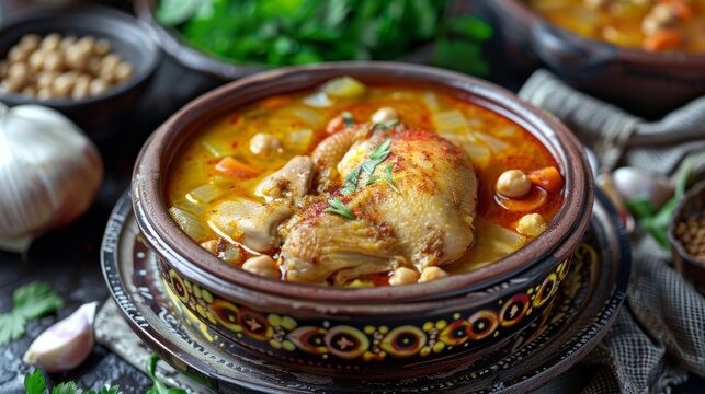 Chorba beida is a rich and nutritious Algerian white chicken soup that is traditionally prepared during Ramadan.
