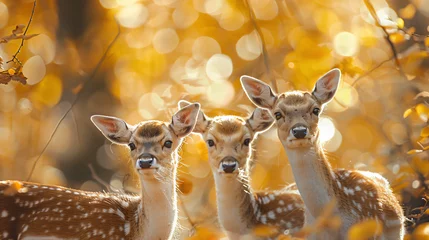 Poster Doe and fawn fallow deer © asmara