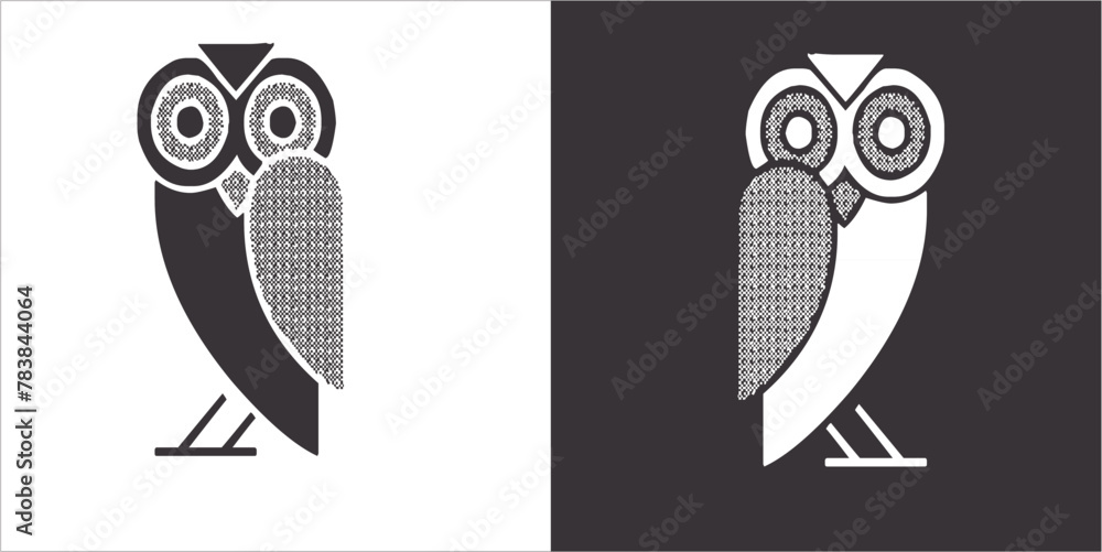 Wall mural illustration vector graphics of owl icon