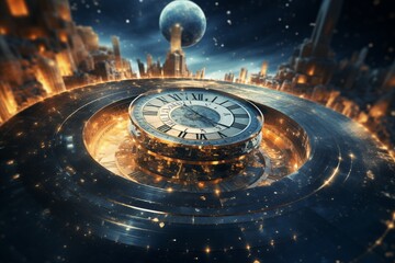 space of time dimension concept - obrazy, fototapety, plakaty
