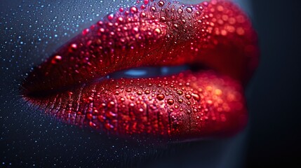 Use a high-quality macro lens to capture close-up details of the lipstick texture and color - obrazy, fototapety, plakaty