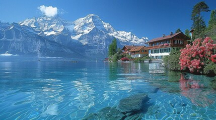 Choose iconic locations in Switzerland known for their breathtaking scenery such as the Swiss Alps