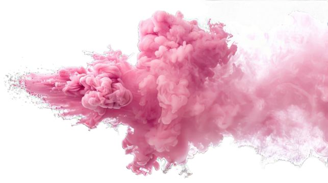 PInk Smoke Isolated