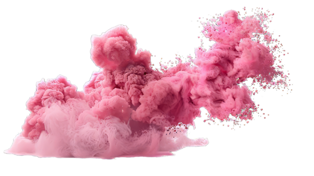 PInk Smoke Isolated