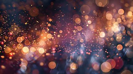 Fantasy magic rain of sparkling glittery particle