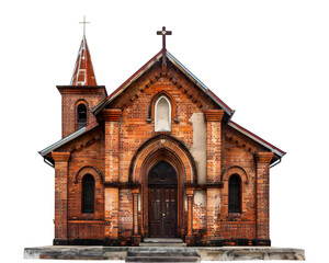 church of the holy trinity in the town on transparent background