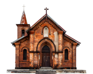 church of the holy trinity in the town on transparent background