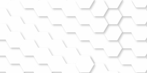 Vector white Hexagonal Background. Luxury White transparent hexagon Pattern. 3D Futuristic abstract honeycomb mosaic white background. geometric mesh cell texture. modern futuristic wallpaper.