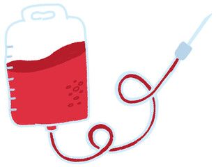 Plastic blood bag for blood transfusion