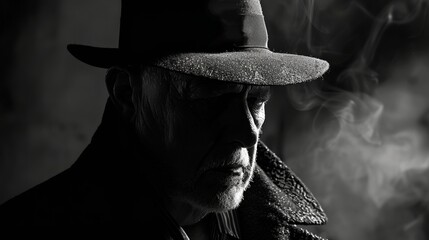 The legacy of a retired gangster, living in the shadows of past deeds and a reputation that never fades - obrazy, fototapety, plakaty