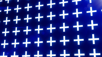beautiful blue glowing gradient cross electronic neon ray energy abstract, abstract technology looping background