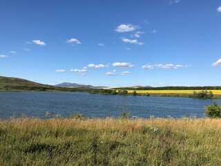 landscape with lake and sky