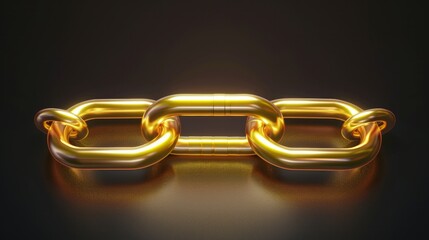 Obraz premium A detailed 3D realistic illustration of a chain or link icon, rendered in vector format for clear