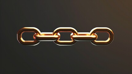Obraz premium A detailed 3D realistic illustration of a chain or link icon, rendered in vector format for clear