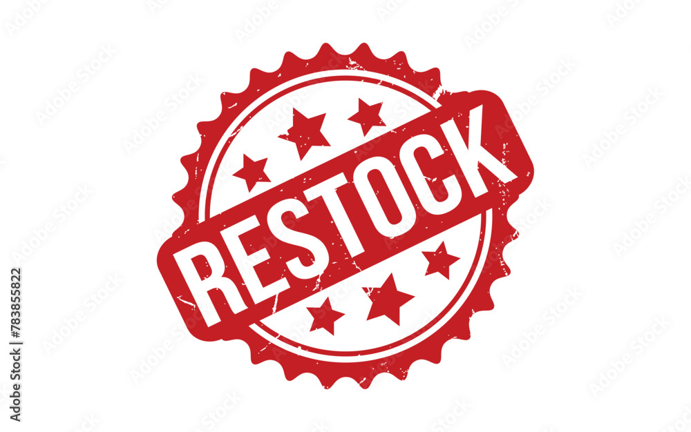 Wall mural restock rubber grunge stamp seal vector