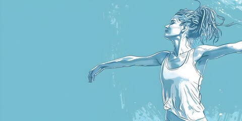 Dynamic dance fitness coach embraces joy of movement empowering clients with expression and vibrant energy