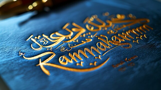 A close up of a blue book with gold lettering.