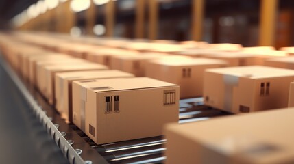 Streamlined Fulfillment Process: Moving Cardboard Packages