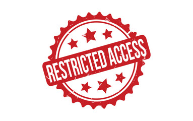Red Restricted Access Rubber Stamp Seal Vector