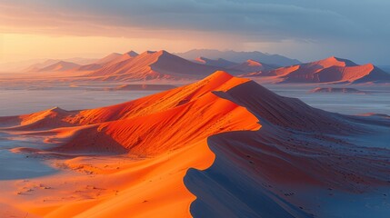 Golden Sands: A Stunning Desert Vista in Sossusvlei, Namibia