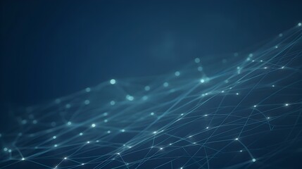 Luminous Interconnected Web of Digital Pathways in Futuristic Blue Hues