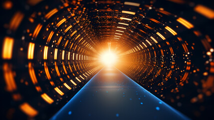 Tunnel mesh 3d rendering concept