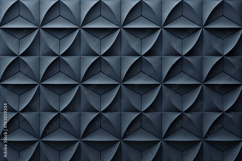 Poster minimalist geometrical 3d pattern. dark grey blue luxury 3d surface texture. background image. creat