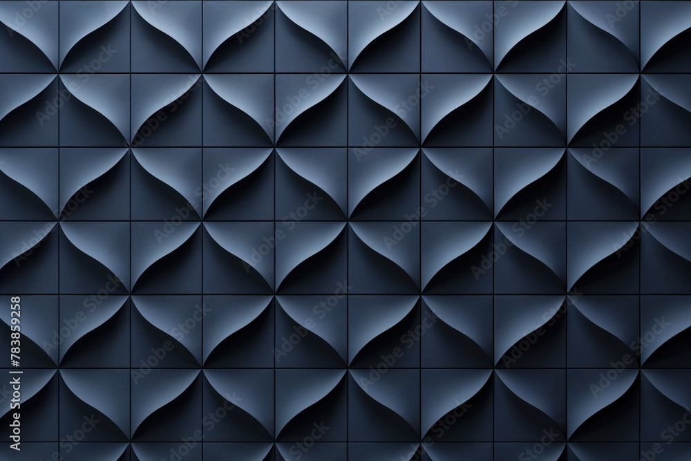 Poster minimalist geometrical 3d pattern. dark grey blue luxury 3d surface texture. background image. creat