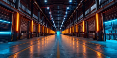 Futuristic Logistics Center Utilizing IoT Devices for Real Time Shipment Tracking and Excellence