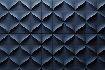 Fototapeta na wymiar Minimalist geometrical 3d pattern. Dark grey blue luxury 3d surface texture. Background image. Created with Generative AI technology.