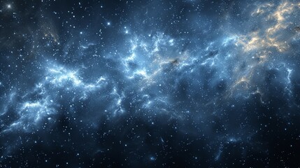 Space night sky blue background